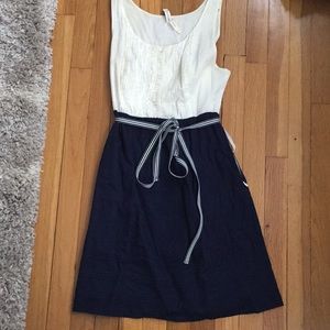White/blue sailor dress